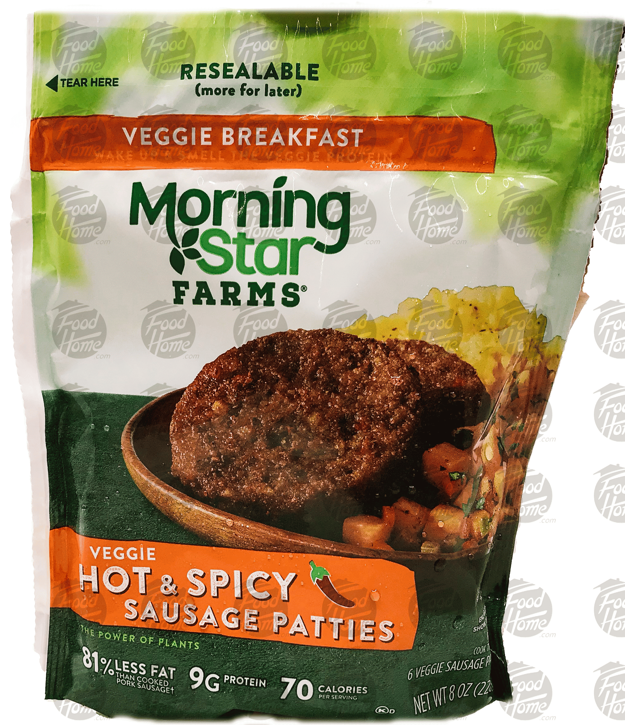 Morningstar Farms Veggie Breakfast hot & spicy sausage patties, 6-count Full-Size Picture